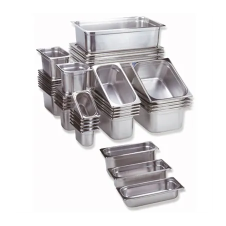 BAC GASTRONOME 1/1  7,7 L 53x32,5x6 CM ARGENTE INOX (1 UNITÉ)