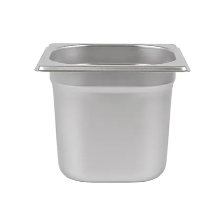 BAC GASTRONOME 1/6  1,9 L 17,6x16,2x15 CM ARGENTE INOX (1 UNITÉ)