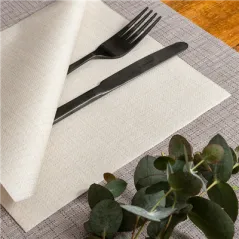 SERVIETTES 'DRY COTTON' 55 G/M2 40x40 CM IVOIRE AIRLAID (700 UNITÉ)