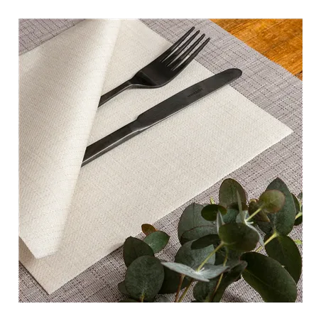 SERVIETTES 'DRY COTTON' 55 G/M2 40x40 CM IVOIRE AIRLAID (700 UNITÉ)