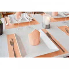 SERVIETTES 'DRY COTTON' 55 G/M2 40x40 CM MANDARINE AIRLAID (700 UNITÉ)