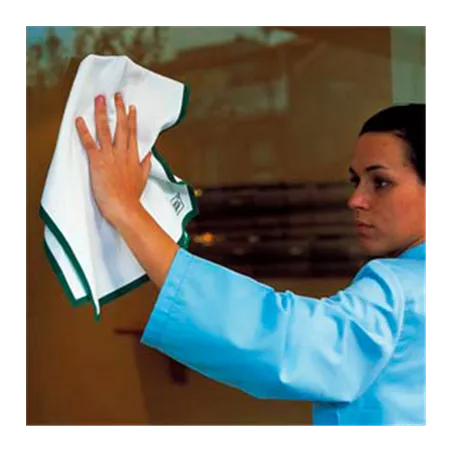 10 U. TORCHONS DE CUISINE 'ROLL-DRAP'  40x64 CM VERT COTON (1 UNITÉ)