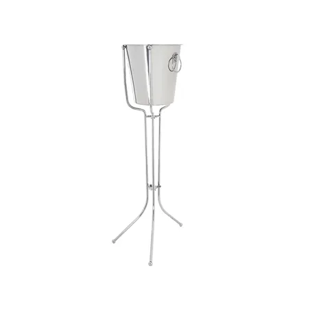 PORTE SEAU AMERICAIN   33x27x76 CM ARGENTE ACIER (1 UNITÉ)