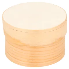 MINI BOÎTES ROND COUVERCLE+ CAPSULE WOOD 50 ML Ø 5x3,5 CM NATUREL BOIS (200 UNITÉ)