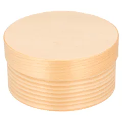 MINI BOÎTES ROND COUVERCLE+ CAPSULE WOOD 150 ML Ø 8x4 CM NATUREL BOIS (200 UNITÉ)
