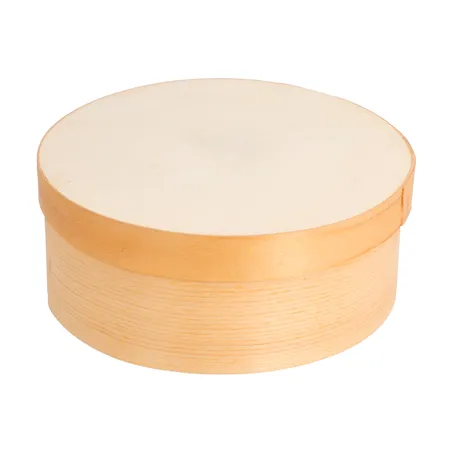 MINI BOÎTES ROND COUVERCLE+ CAPSULE WOOD 500 ML Ø 13x5 CM NATUREL BOIS (100 UNITÉ)