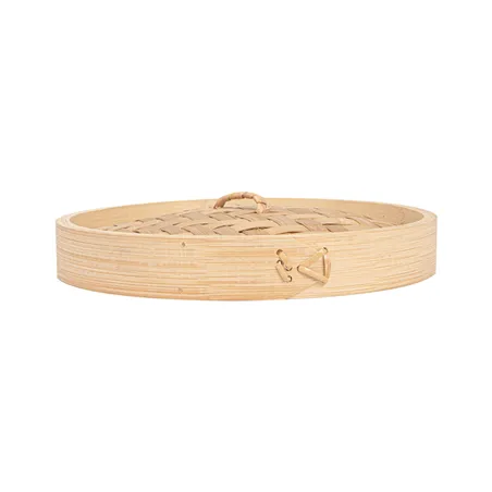 COUVERCLES MAXI DIM-SUM BAMBOO  Ø 20x3 CM NATUREL BAMBOU (4 UNITÉ)
