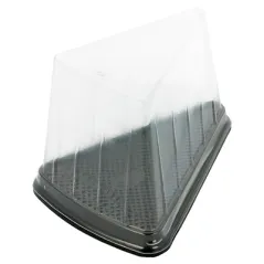 300 U. RÉCIPIENTS TRIANGULAIRES GÂTEAUX   12,4x8,75x8,2CM TRANSPARENT PET (300 UNITÉ)