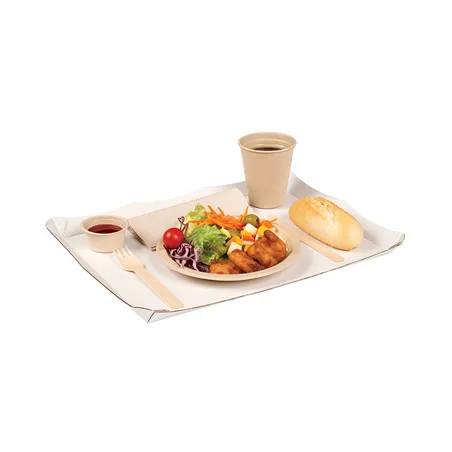 PLATEAUX SELF-SERVICE MICRO-CANNEL   29x38 CM BLANC MICROCANAL (50 UNITÉ)