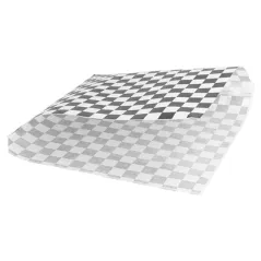 PAPIER INGRAISSABLES OUVERT 2 CÔTÉS 'BLACK FITIPALDI' 35 G/M2 16x16,5 CM BLANC PARCH.INGRAISSABLE (500 UNITÉ)