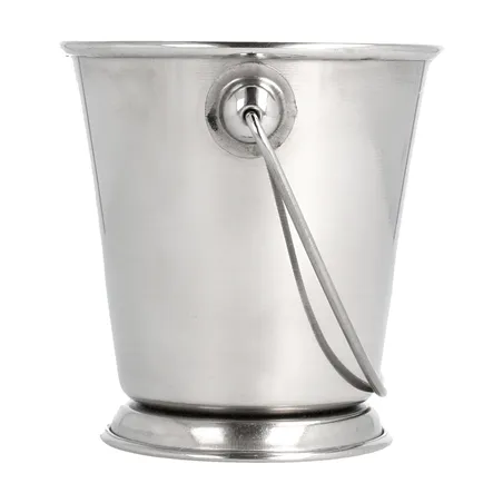 MINI SEAUX ARTINOX  Ø 7x7 CM ARGENTE INOX (12 UNITÉ)