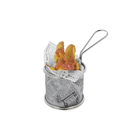 MINI FRITEUSES RONDES ARTINOX  Ø 9x8 CM ARGENTE INOX (6 UNITÉ)