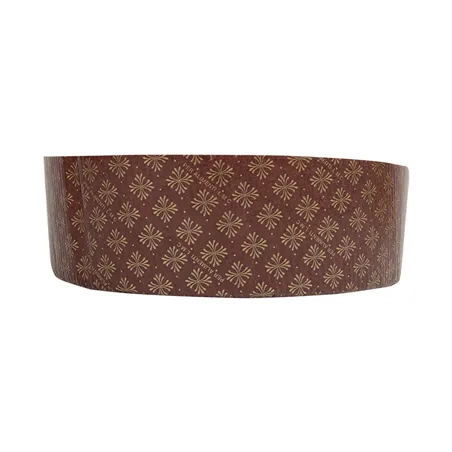 MOULES CUISSON PANETTONE BAS  140 G/M2 Ø 22x7 CM MARRON CELLULOSE (360 UNITÉ)