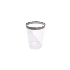 12 VERRES AVEC LISERÉ ARGENTÉ