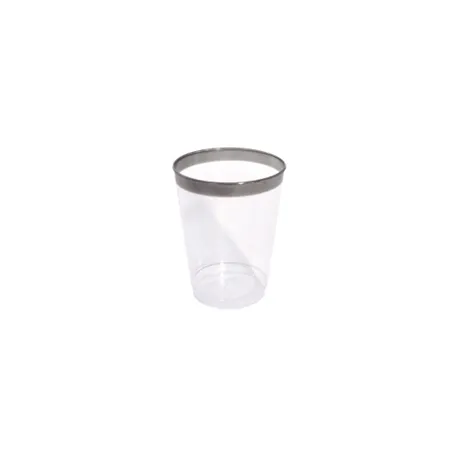 12 VERRES AVEC LISERÉ ARGENTÉ