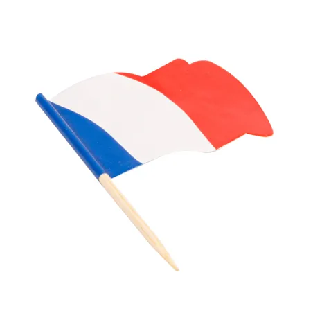 PETITS DRAPEAUX - FRANCE   4x3/6,5 CM ASSORTI BOIS (144 UNITÉ)