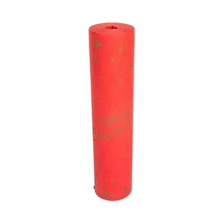 "TETE-A-TETE" (20 FEUILLES) 'MERRY CHRISTMAS'  55 G/M2 0,40x24 M ROUGE AIRLAID (6 UNITÉ)
