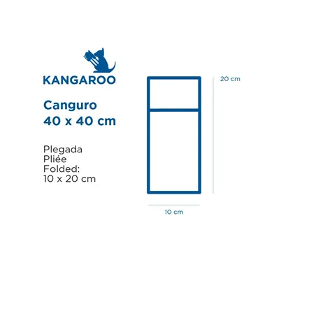 SERVIETTES KANGOUROU  55 G/M2 40x40 CM BLEU MARINE AIRLAID (700 UNITÉ)