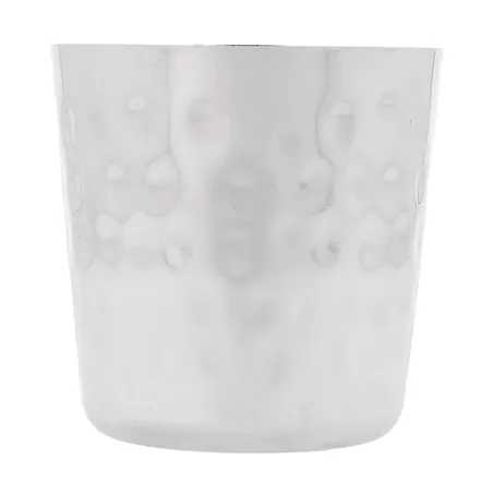 POTS À FRITES CLASSIQUES, MARTELÉ ARTINOX  Ø 8,5x8,5 CM ARGENTE INOX (12 UNITÉ)