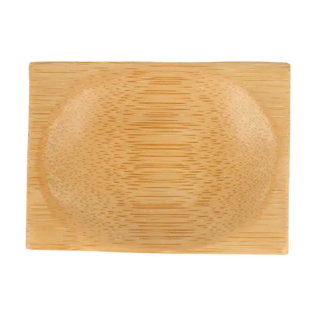 MINI ASSIETTES RECTANGULAIRES BAMBOO  6x8 CM NATUREL BAMBOU (24 UNITÉ)