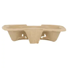 PORTE-GOBELETS, 2 GOBELETS   21x10,5 CM NATUREL CARTON (600 UNITÉ)