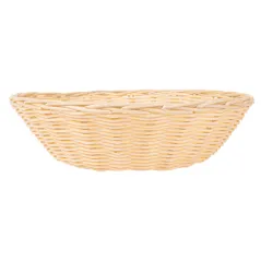 CORBEILLES SIMILAIRE OSIER RONDES   Ø 25x7 CM NATUREL PP (12 UNITÉ)