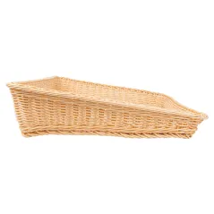 PANIER SIMILI OSIER RECTANGULAIRE   45x60x5/12 CM NATUREL PP (1 UNITÉ)