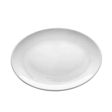 ASSIETTES OVALES ASAMI WARE  46x32 CM BLANC MÉLAMINE (6 UNITÉ)