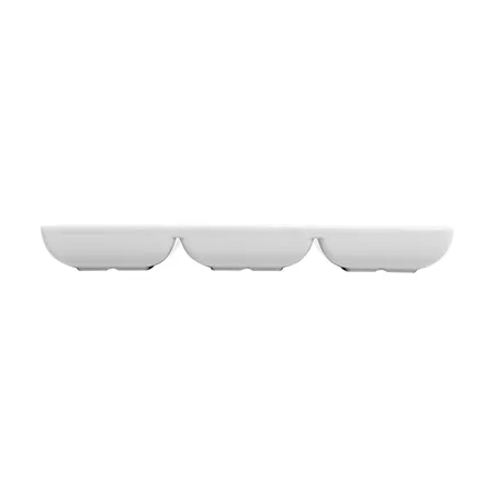 RÉCIPIENT 3 SAUCES ASAMI WARE  140 gr. 22x7x2,5 CM BLANC MÉLAMINE (12 UNITÉ)