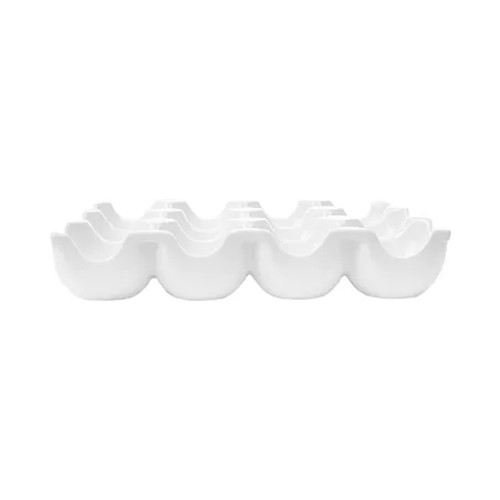 PLATEAUX "12 OEUFS" AKALA  19,1x14x3,5 CM BLANC PORCELAINE (6 UNITÉ)