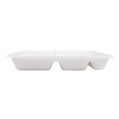 PLATEAUX 4 COMPART. BIONIC  23x17x3,5 CM BLANC BAGASSE (400 UNITÉ)
