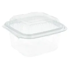 RÉCIPIENTS PÂTISSERIES + COUVERCLE  375 ML 11,3x12x7,4 CM TRANSPARENT RPET (700 UNITÉ)