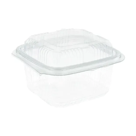 RÉCIPIENTS PÂTISSERIES + COUVERCLE  375 ML 11,3x12x7,4 CM TRANSPARENT RPET (700 UNITÉ)