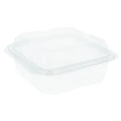 RÉCIPIENTS PÂTISSERIES + COUVERCLE  600 ML 14x14x7,2 CM TRANSPARENT RPET (700 UNITÉ)
