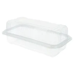 RÉCIPIENTS PÂTISSERIES + COUVERCLE  750 ML 10,8x20,5x7,5 CM TRANSPARENT RPET (600 UNITÉ)