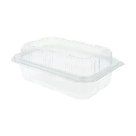 RÉCIPIENTS PÂTISSERIES + COUVERCLE  1 L 14,2x20,7x7,8 CM TRANSPARENT RPET (400 UNITÉ)