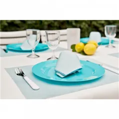 SERVIETTES 'DRY COTTON' 55 G/M2 40x40 CM TURQUOISE AIRLAID (700 UNITÉ)