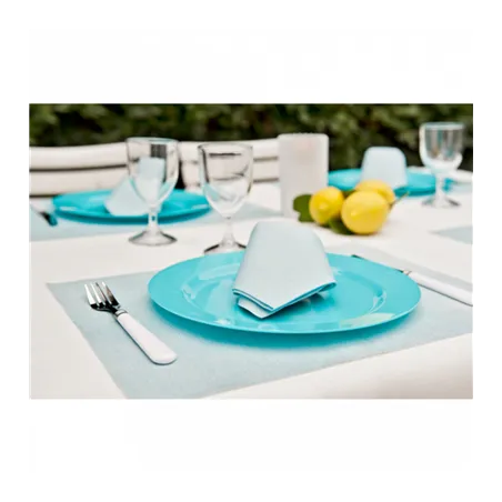 SERVIETTES 'DRY COTTON' 55 G/M2 40x40 CM TURQUOISE AIRLAID (700 UNITÉ)