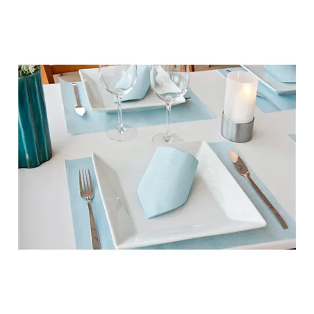 SETS DE TABLE 'DRY COTTON' 55 G/M2 30x40 CM TURQUOISE AIRLAID (800 UNITÉ)