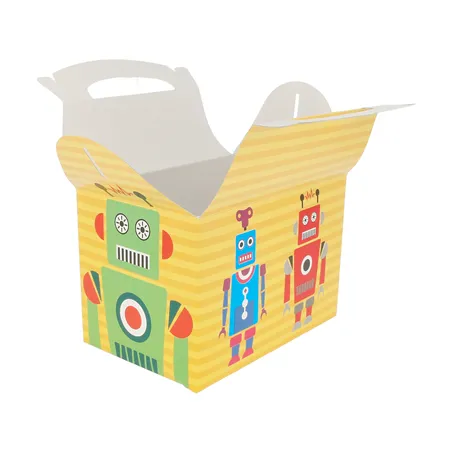 BOÎTES MENU ENFANT ROBOT 'ROBOT' 320 G/M2 15,50x10,50x17,50 CM QUADRICHROMIE CARTON (300 UNITÉ)