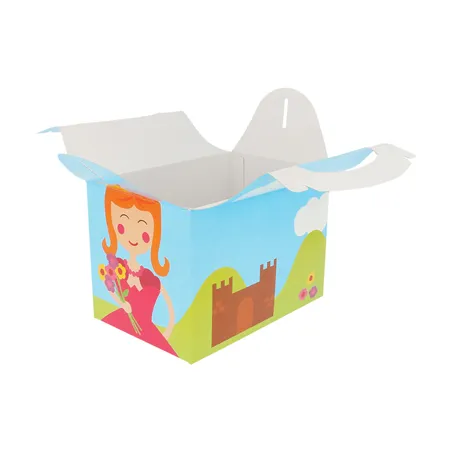 BOÎTES MENU ENFANT CHÂTEAU 'CASTILLO' 320 G/M2 15,50x10,50x17,50 CM QUADRICHROMIE CARTON (300 UNITÉ)