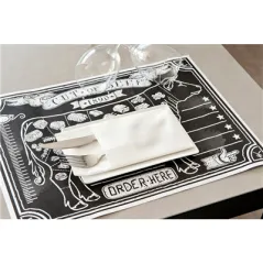 SETS DE TABLE OFFSET 'STEAK HOUSE' 70 G/M2 31x43 CM QUADRICHROMIE CELLULOSE (2000 UNITÉ)