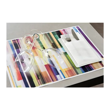 SETS DE TABLE OFFSET 'VÉRTIGO' 70 G/M2 31x43 CM QUADRICHROMIE CELLULOSE (2000 UNITÉ)