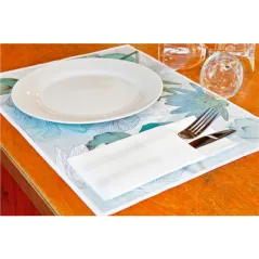 SETS DE TABLE OFFSET 'LOTUS' 70 G/M2 31x43 CM QUADRICHROMIE CELLULOSE (2000 UNITÉ)