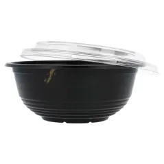 BOLS + COUVERCLES  450 ML Ø 15x6 CM NOIR PP (600 UNITÉ)