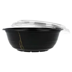 BOLS + COUVERCLES  700 ML Ø 17x6,1 CM NOIR PP (500 UNITÉ)