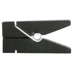 12 PINCES PORTE ARDOISES   1,3x3,8x8,3 CM NOIR BOIS (1 UNITÉ)