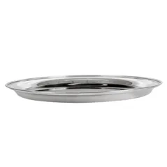 PLATEAUX SERVEUR   Ø 40 CM ARGENTE INOX (10 UNITÉ)