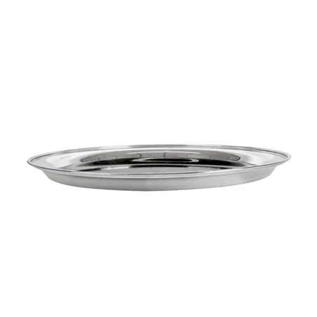 PLATEAUX SERVEUR   Ø 40 CM ARGENTE INOX (10 UNITÉ)