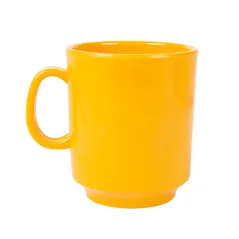 TASSES À CAFÉ  240 ML Ø 8x9 CM JAUNE MÉLAMINE (12 UNITÉ)